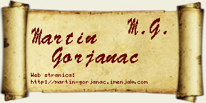 Martin Gorjanac vizit kartica